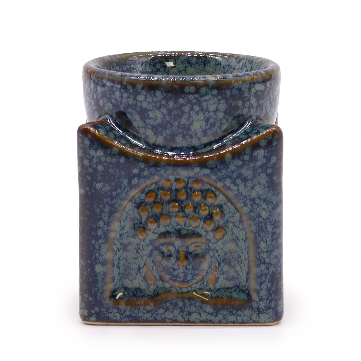 Square Buddha Oil Burner - Dusty Blue