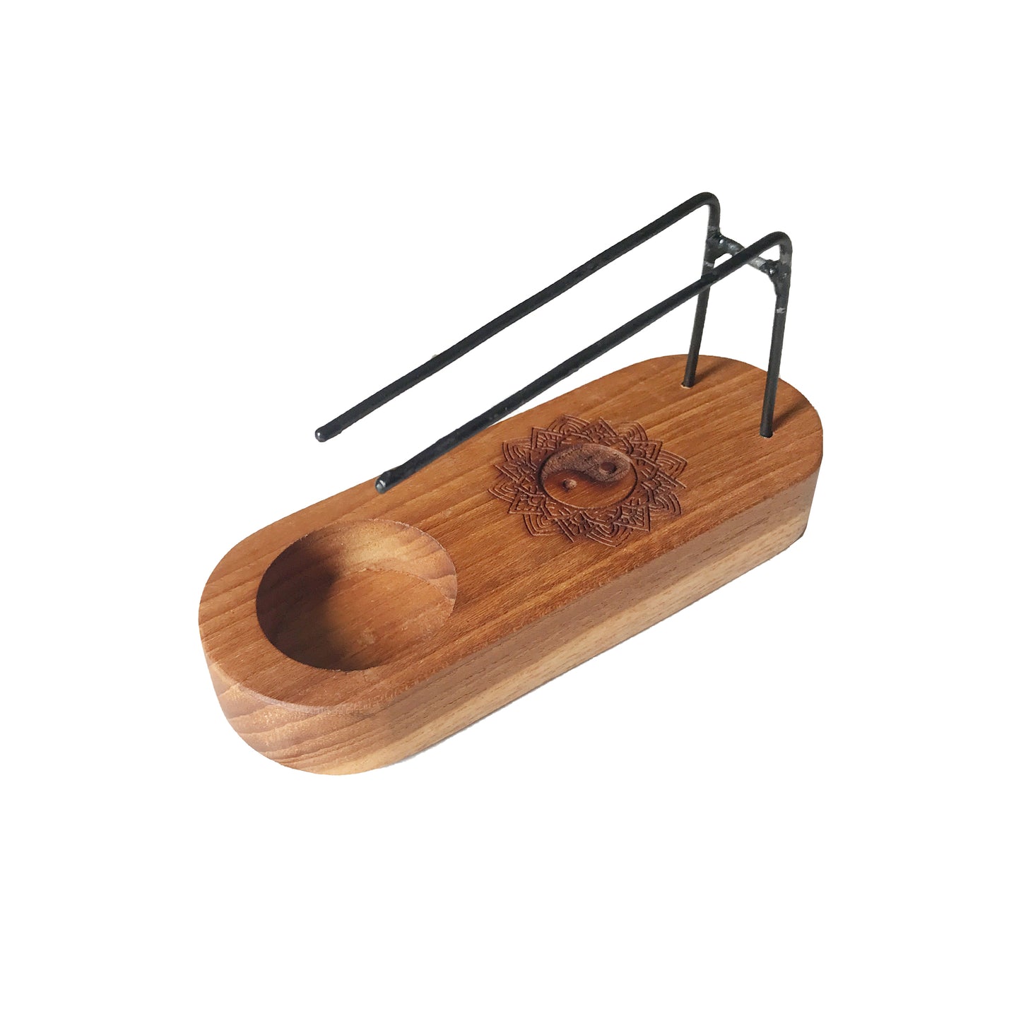 Small Palo Santo Heater - Teak Wood - Yin and Yang Design