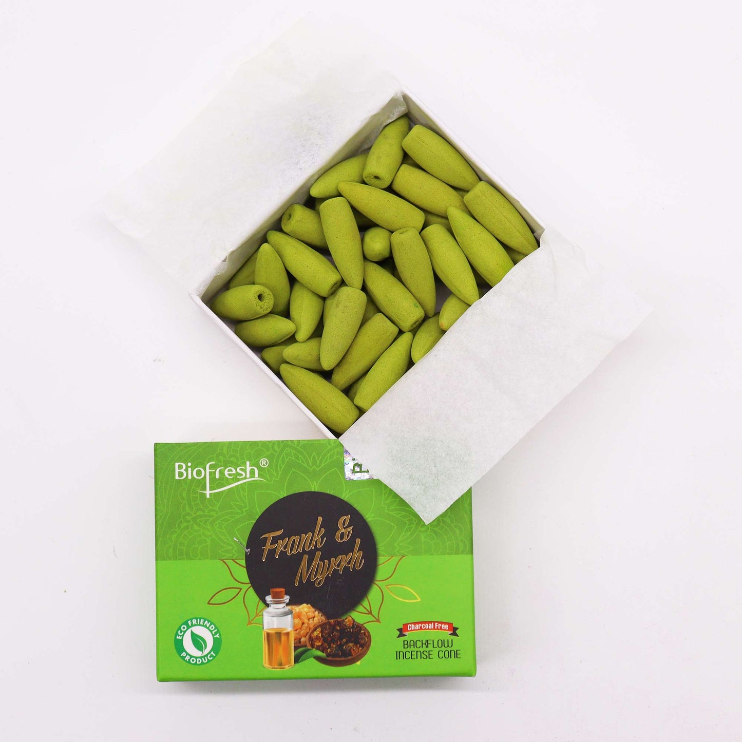 Biofresh Backflow Incense Cones - Frank and Myrrh