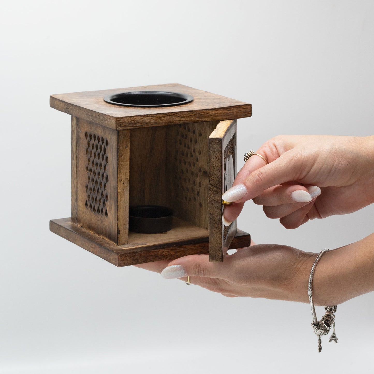 Large Mango Box Oil Burner - Tree of life