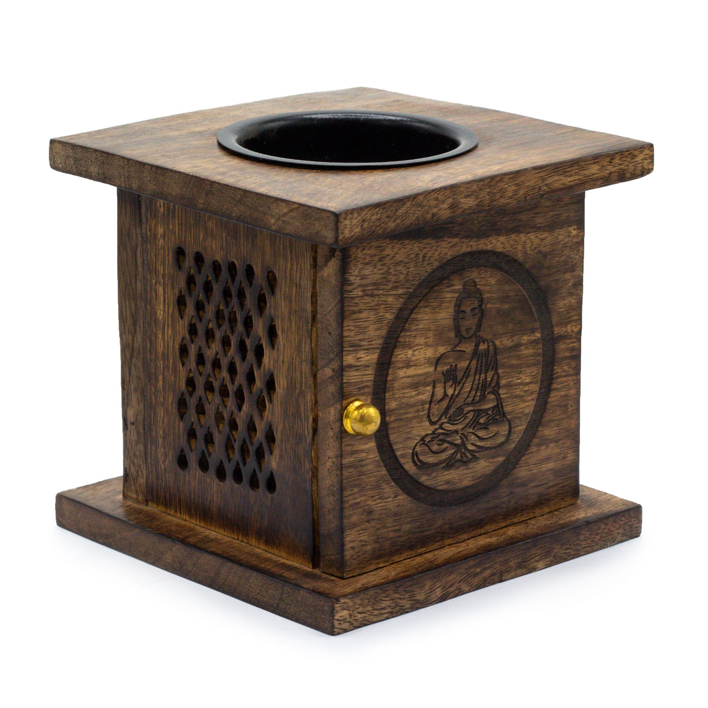Large Mango Box Oil Burner - Buddha