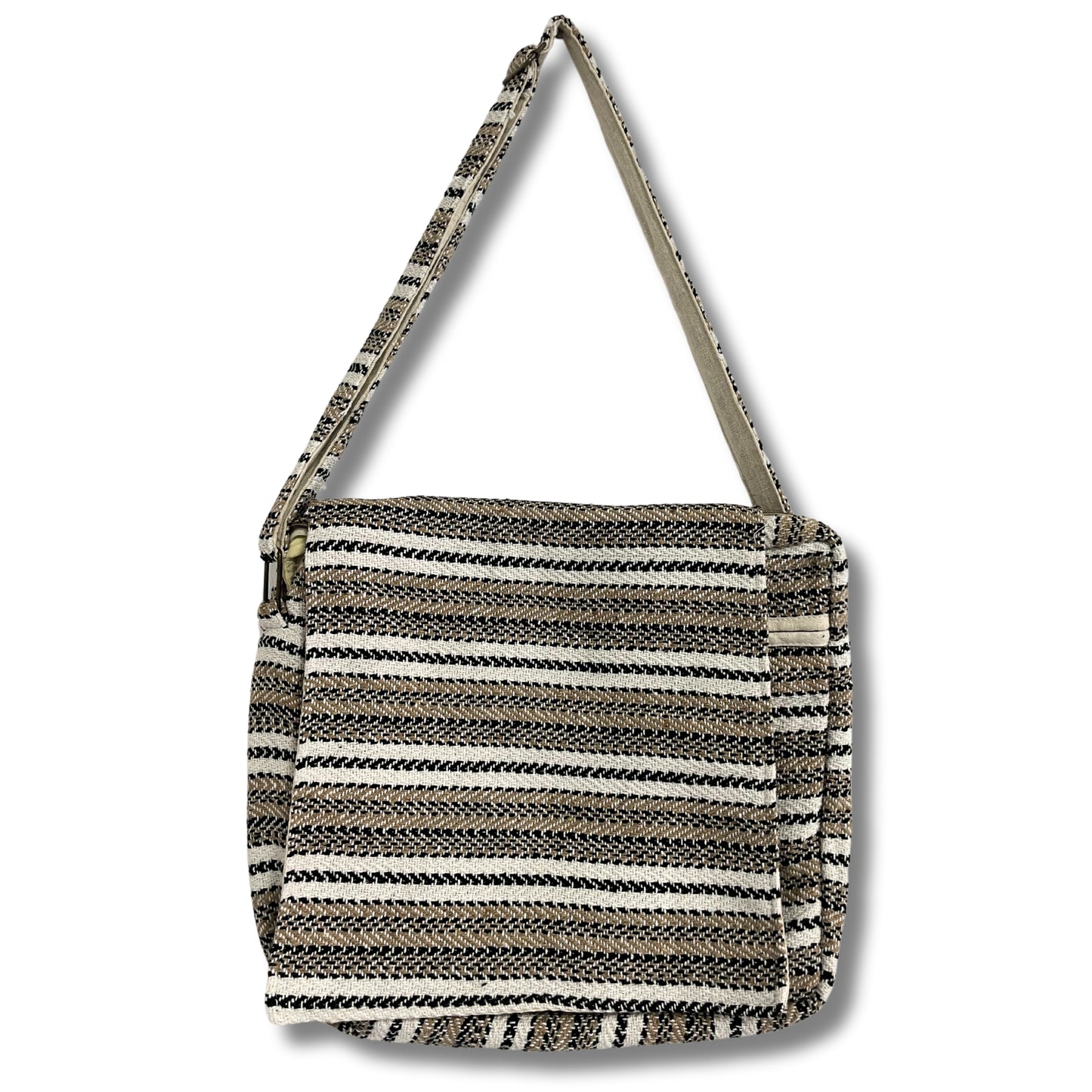 Soft Banjar Laptop Bag - Soft Cream and Grey