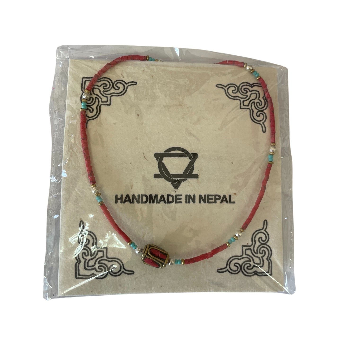 Coral Tribal Bead Nepalese Extra Fine Gem Necklace
