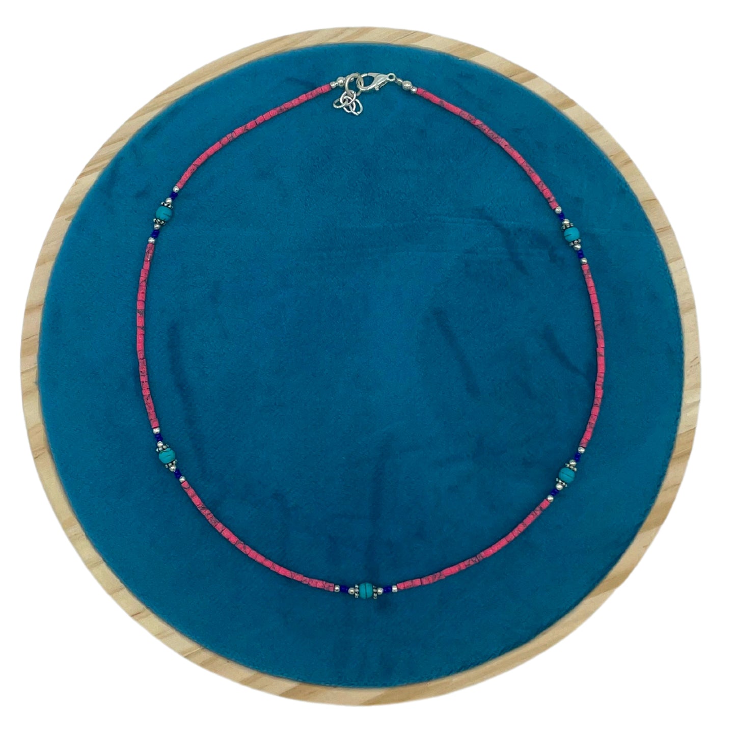 Pink Coral and Turquoise Beads Nepalese Extra Fine Gem Necklace