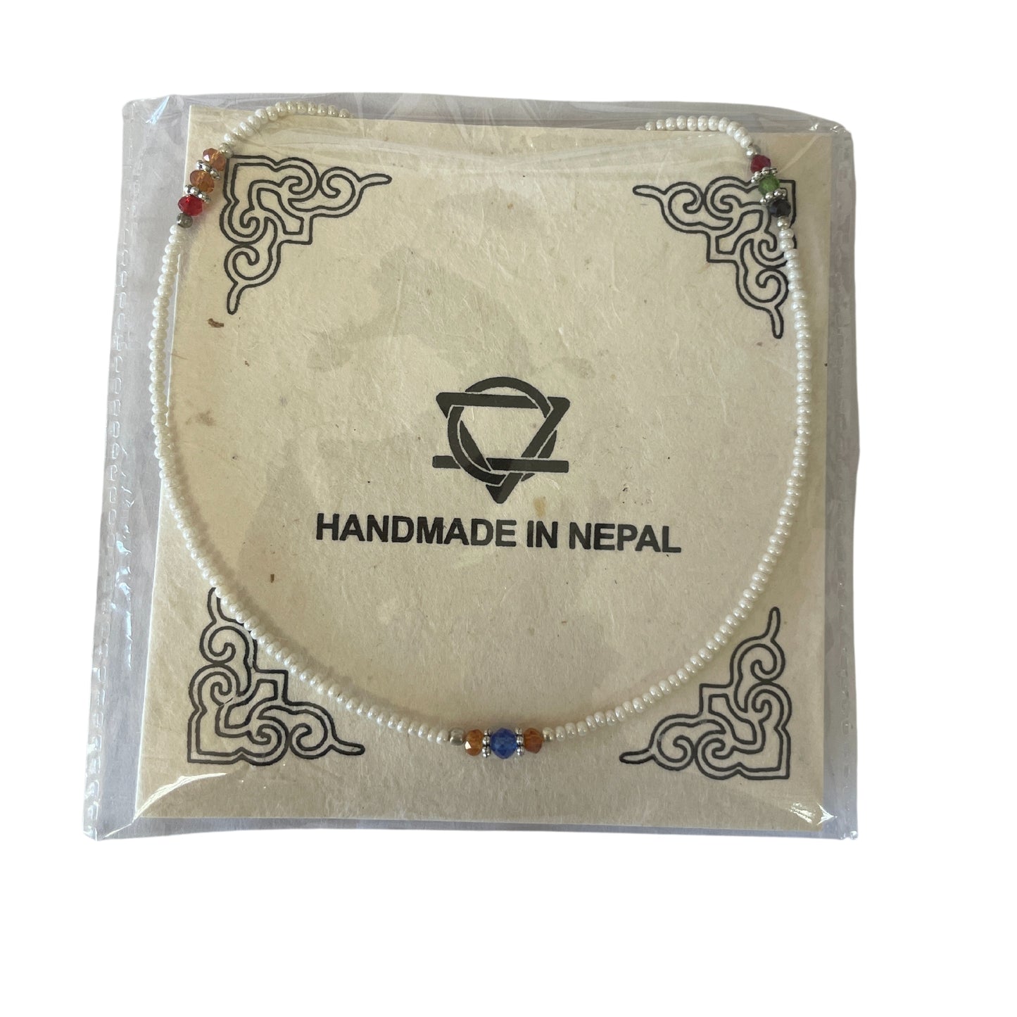 Pearl and Cut Beads Nepalese Extra Fine Gem Necklace
