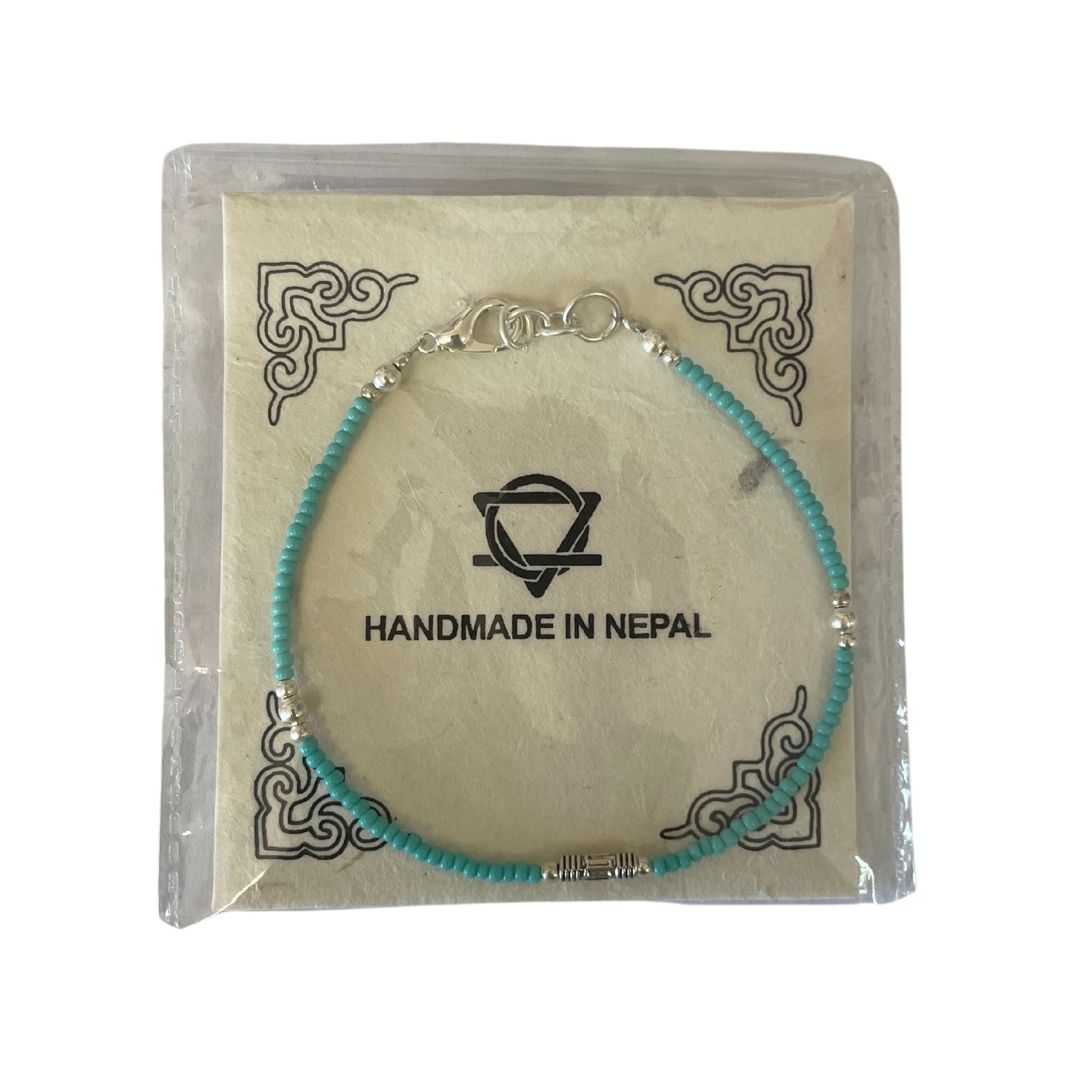 Turquoise and Teardrop Nepalese Extra Fine Gem Bracelet