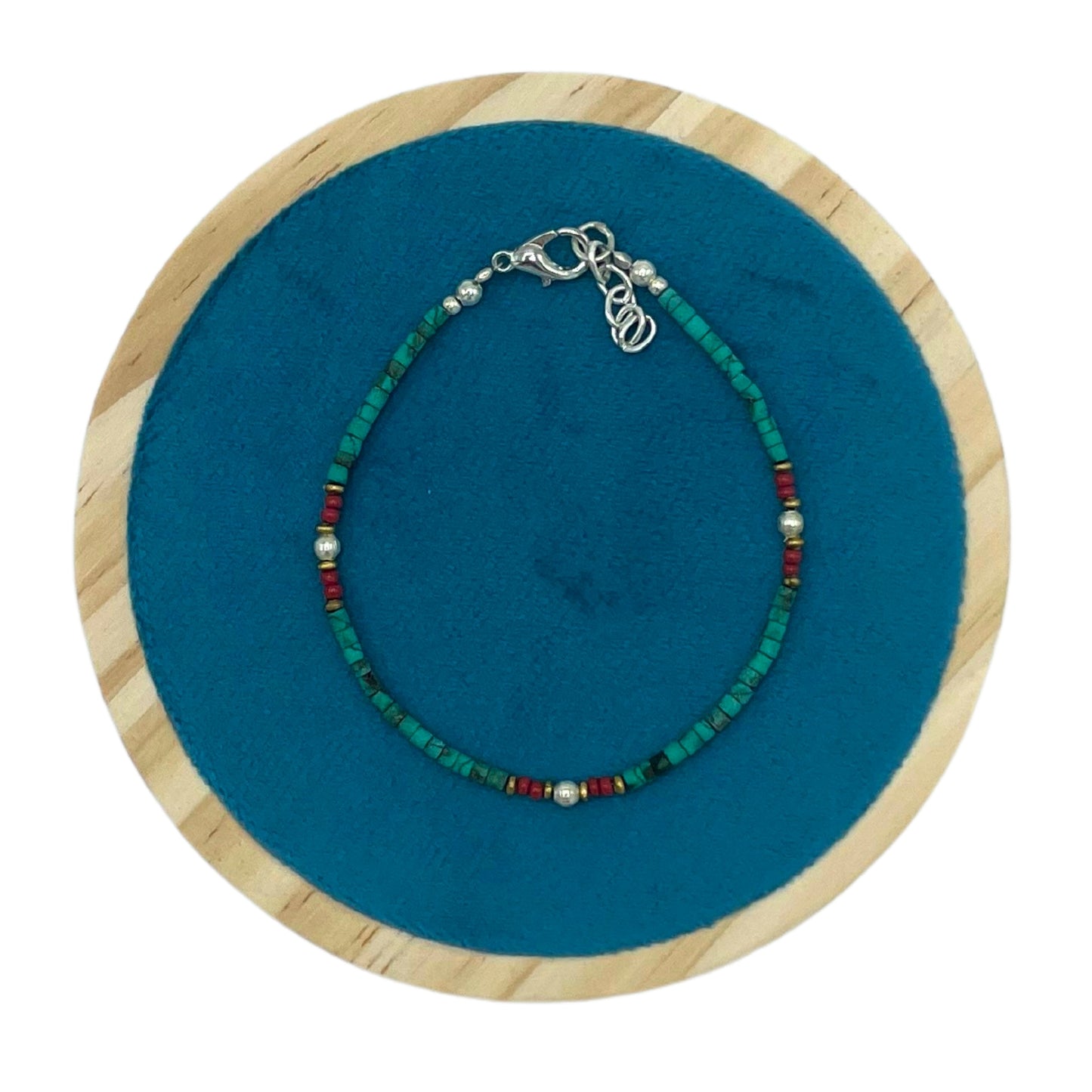 Turquoise and Stone Nepalese Extra Fine Gem Bracelet