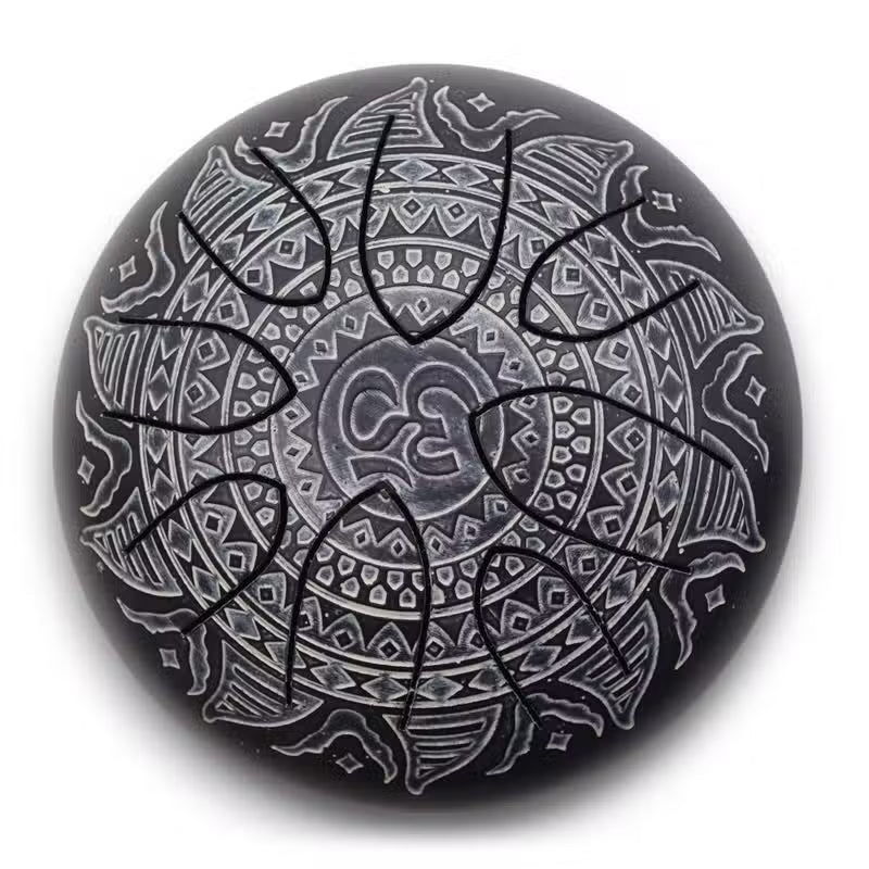 Hapi Drum Om Mandala Engraved - 16cm
