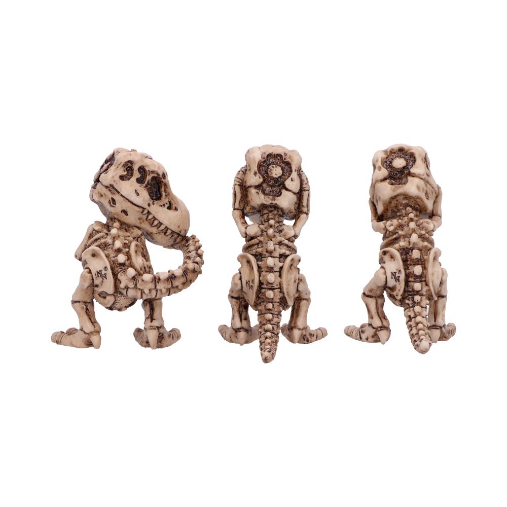 Three Wise Tyrannosaurus Rex Skeletons Figurines