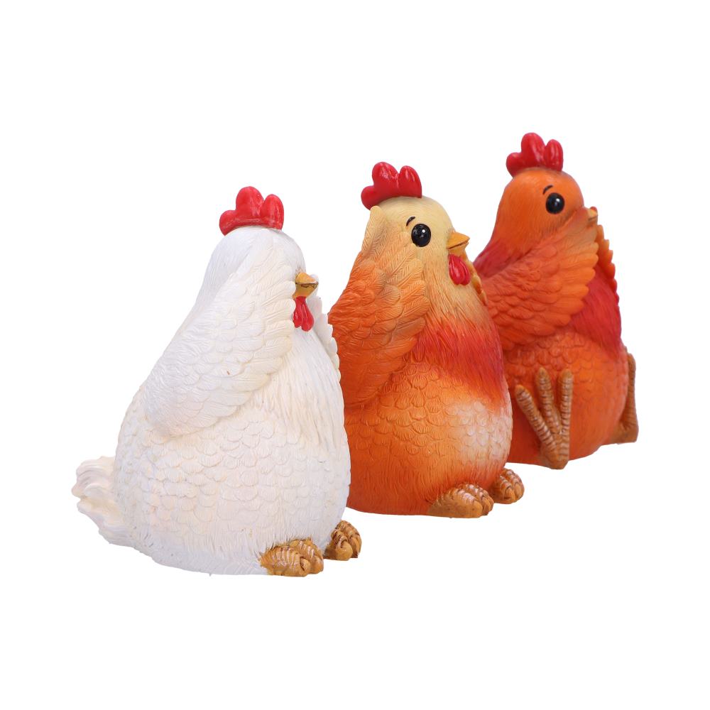 Three Wise Hens Figurines