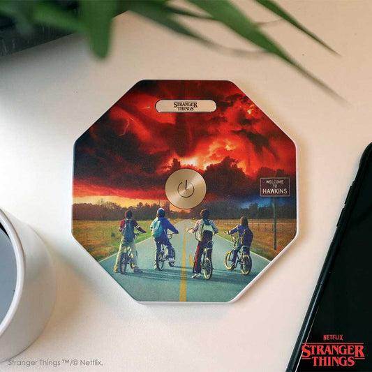 Stranger Things foldable lamp in its flat form with split-world artwork