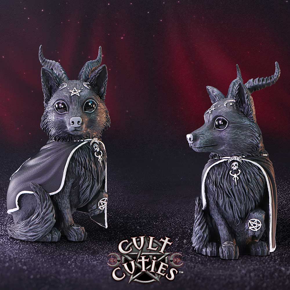 Lycarion horned dog Cult Cutie figurine in seated pose