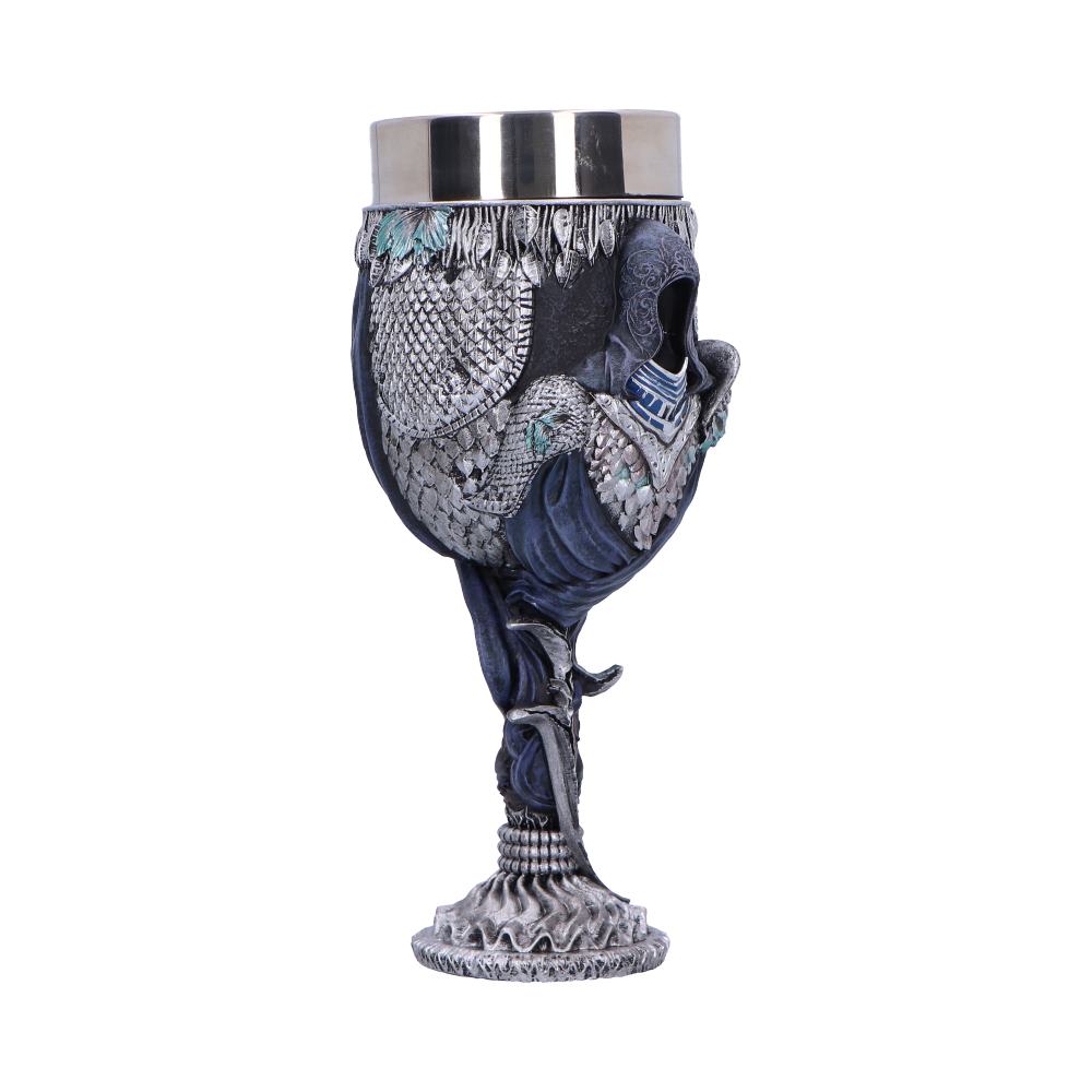 Opposite angle of Black Knife Assassin goblet with silver rim decoration