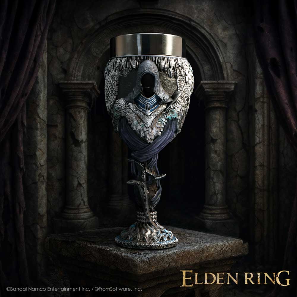Black Knife Assassin goblet on a dark Elden Ring themed studio background