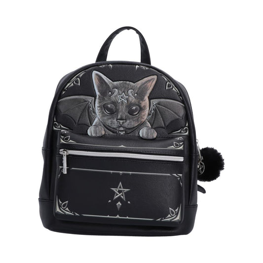 Cult Cuties Malpuss Backpack - black backpack with Malpuss cat artwork
