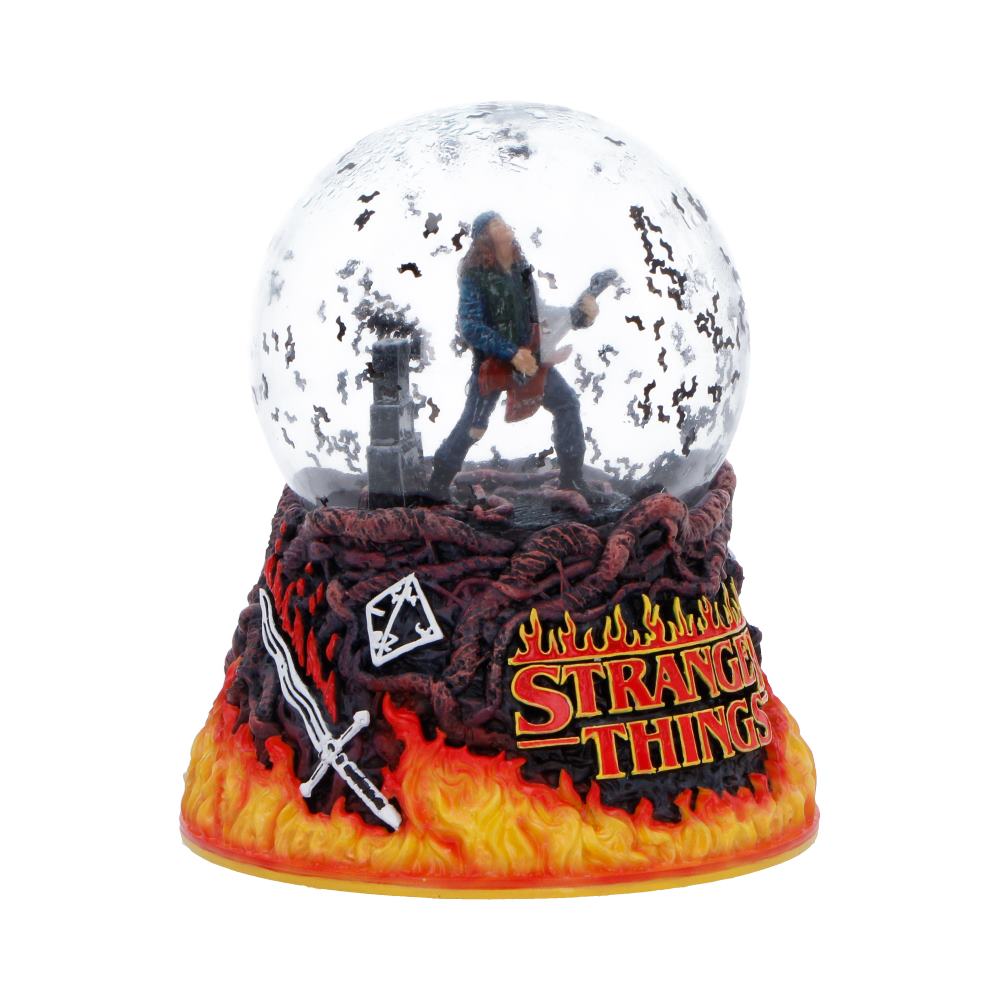 Stranger Things Eddie’s Sacrifice Snow Globe - Opposite angle of Eddie and decorated base