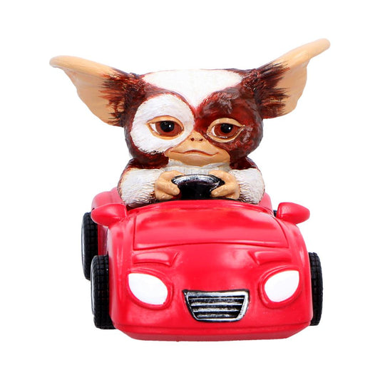 Gremlins Gizmo Joy Ride Figurine - Front showing Gizmo driving a small red car