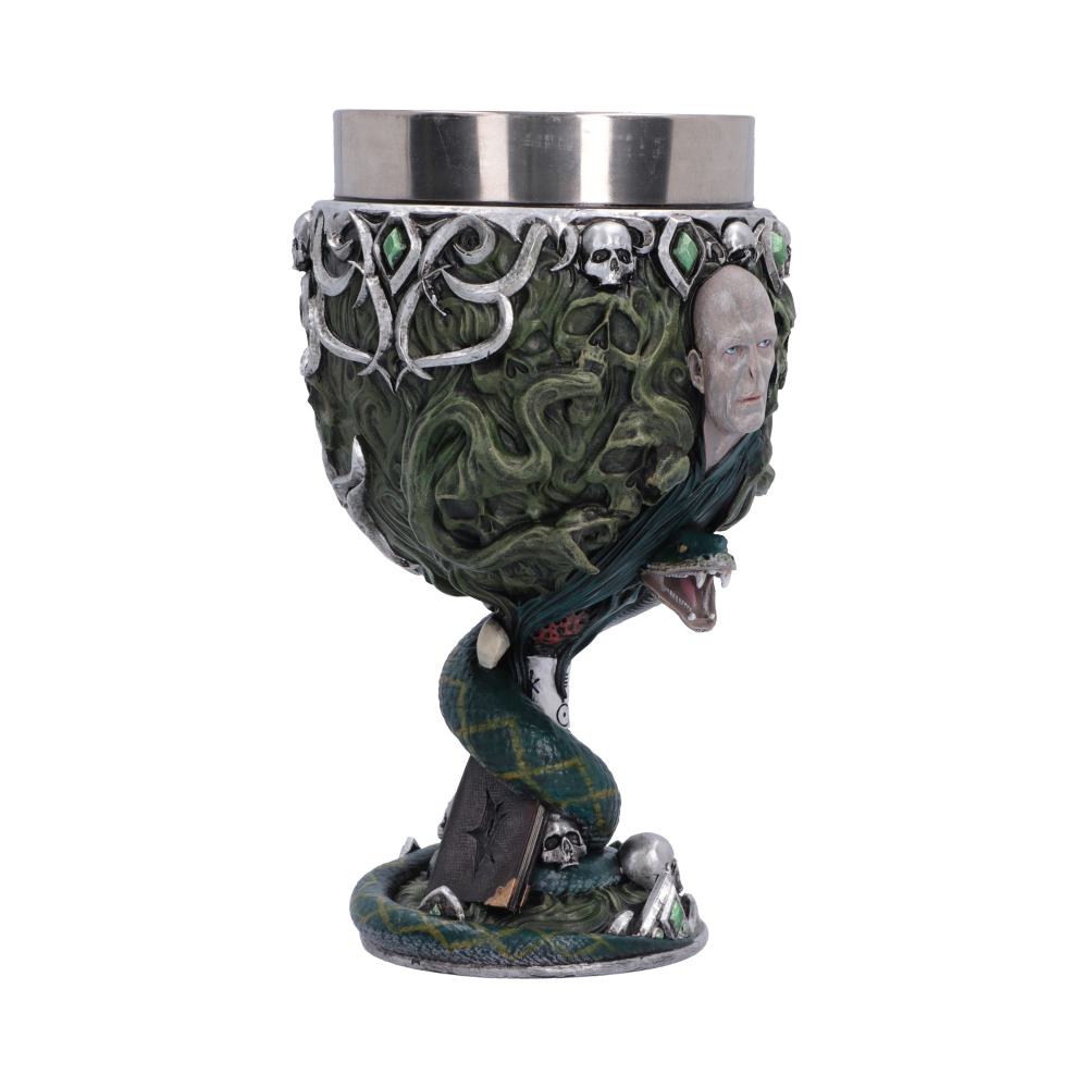 Harry Potter Voldemort Chalice - opposite angle of Voldemort portrait and snake
