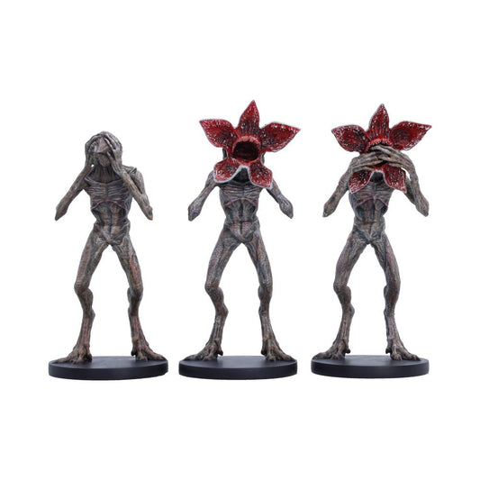 Stranger Things Three Wise Demogorgons - three Demogorgon figures in different wise poses