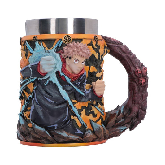 Jujutsu Kaisen Yuji Itadori Tankard - Yuji portrait with blue fist energy