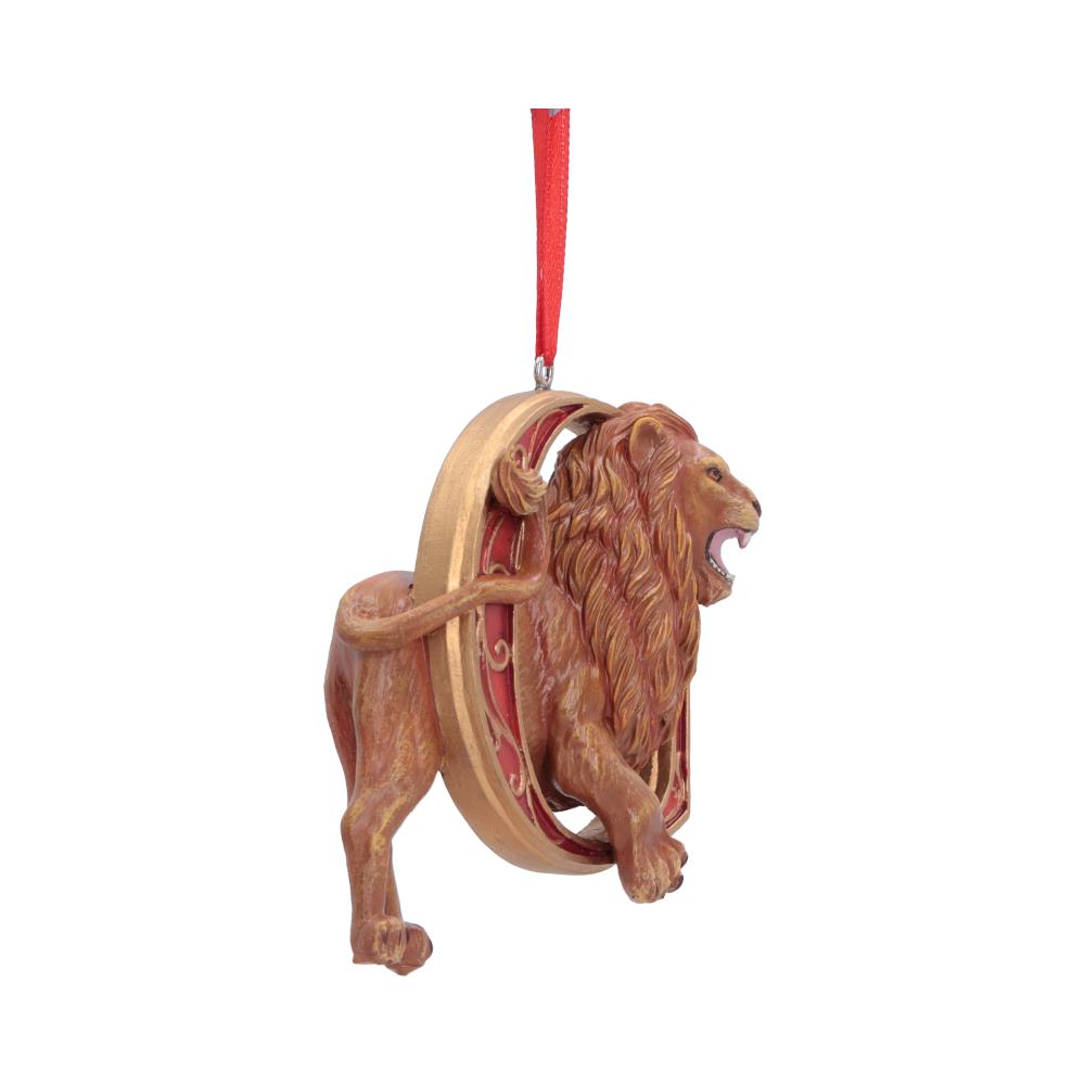 Harry Potter Gryffindor Hanging Ornament - Side view with projecting paw and hanging ribbon