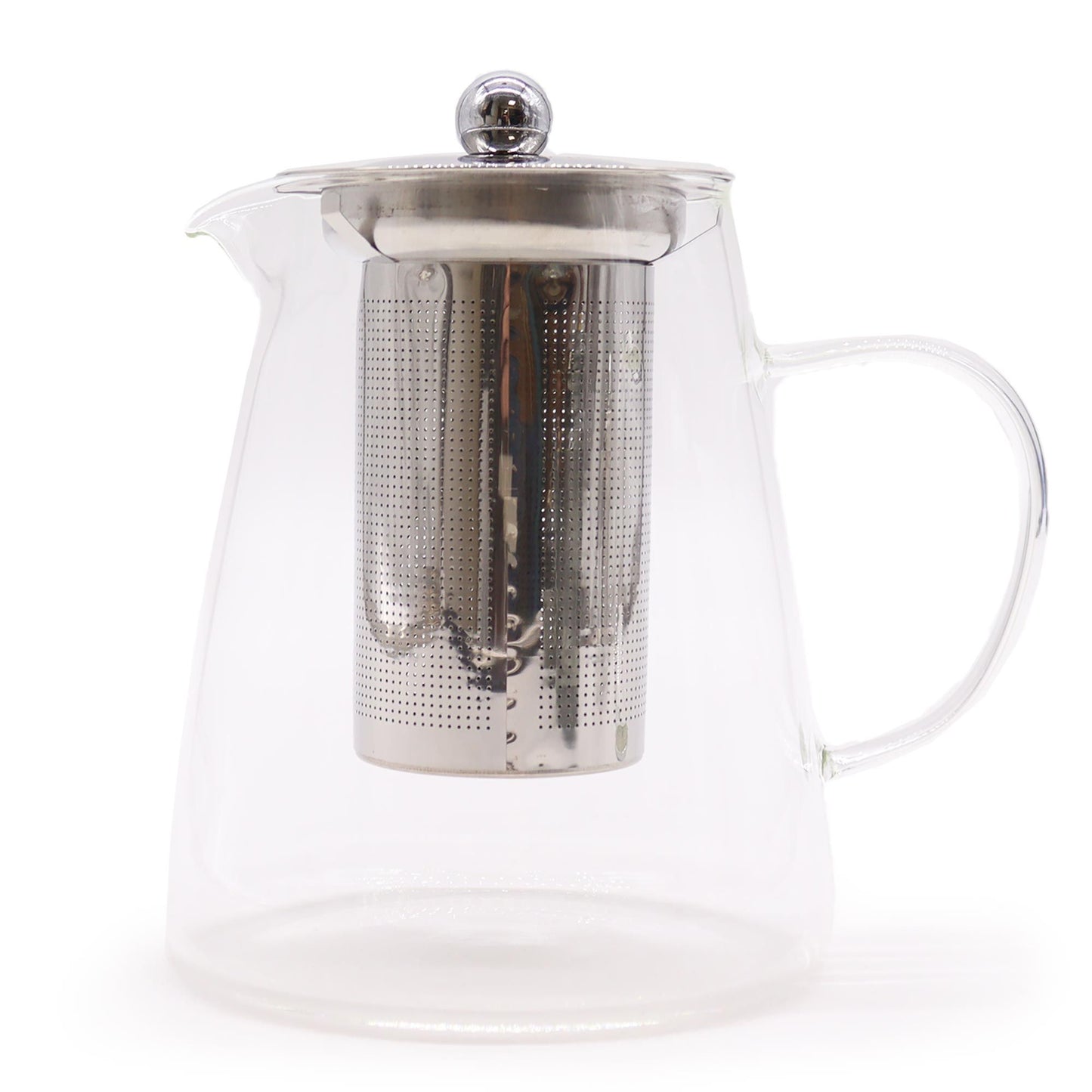 glass infuser teapot flask shape 950ml loose leaf tea pot