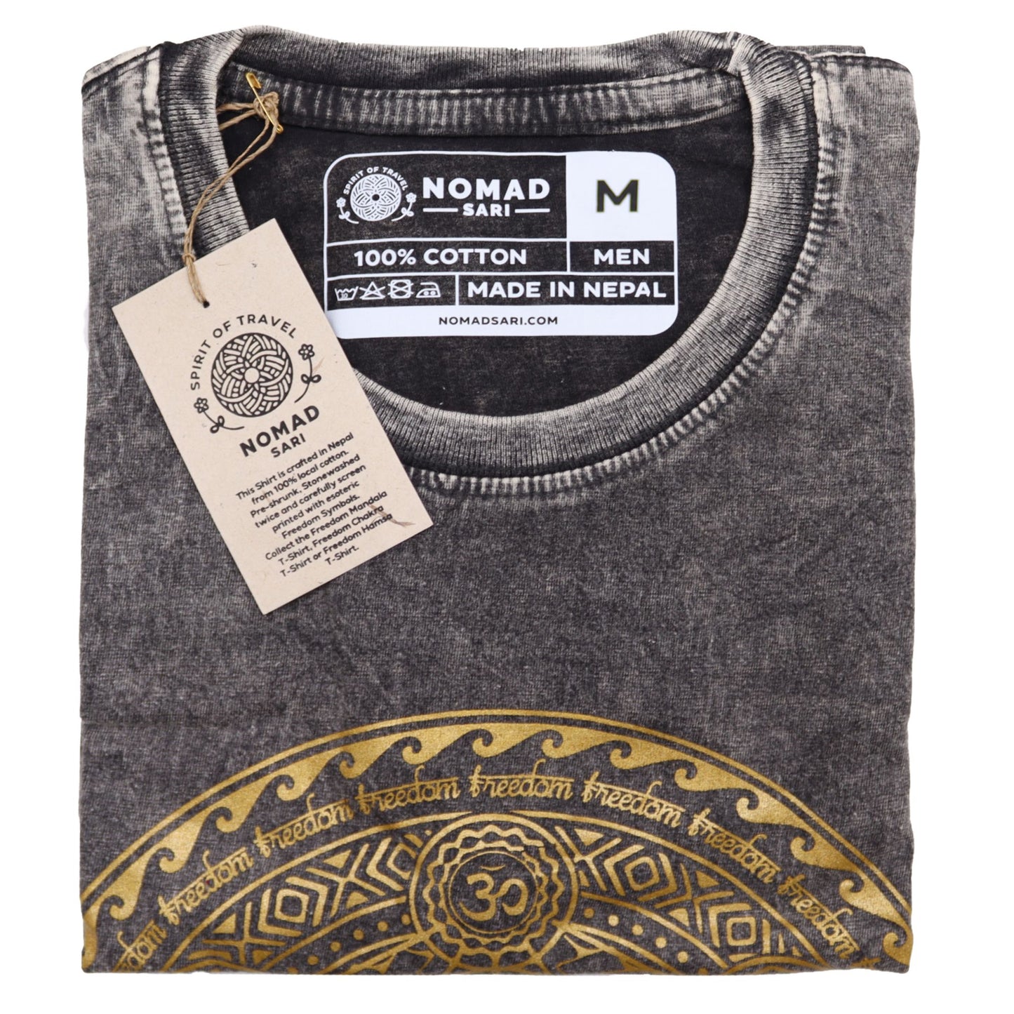 Medium Stone Washed T-Shirt - Chakra - Dark Grey