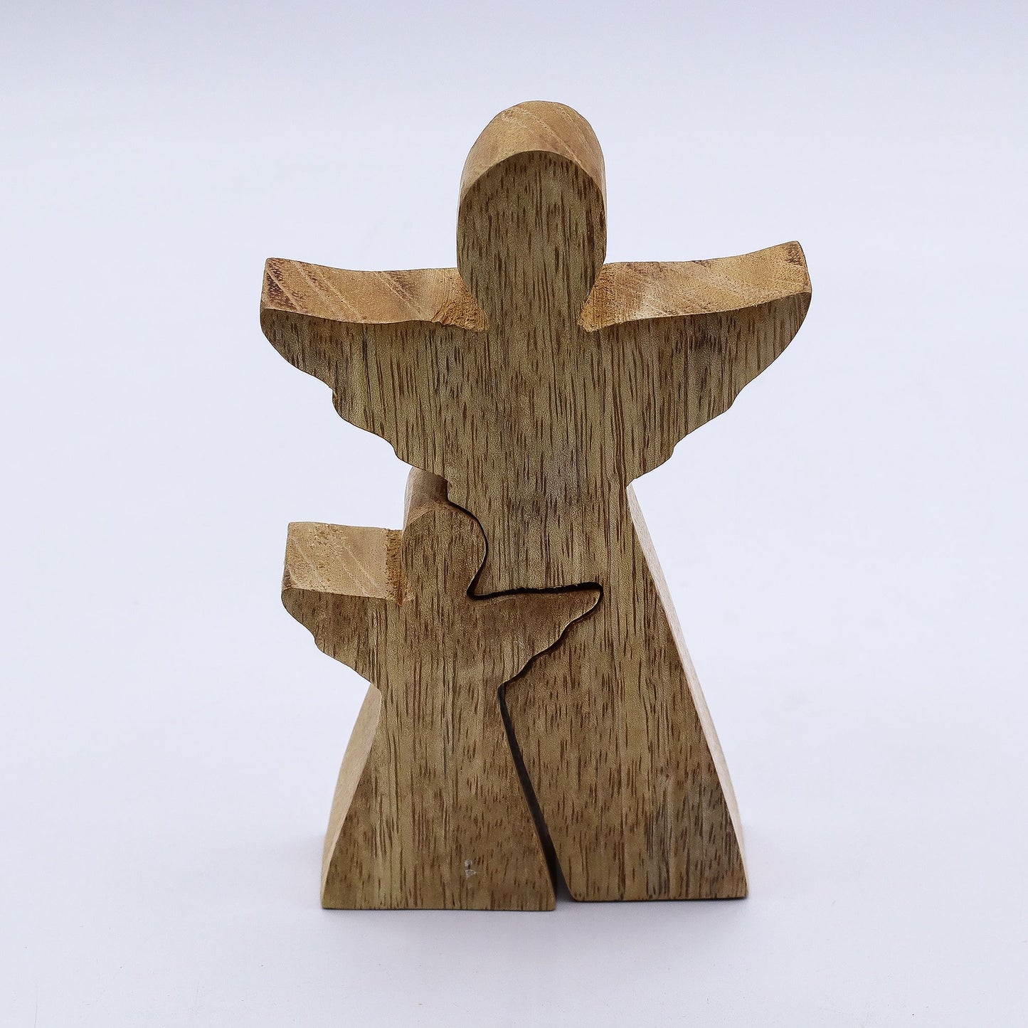 Mango Wood Angel in Angel - Embrace
