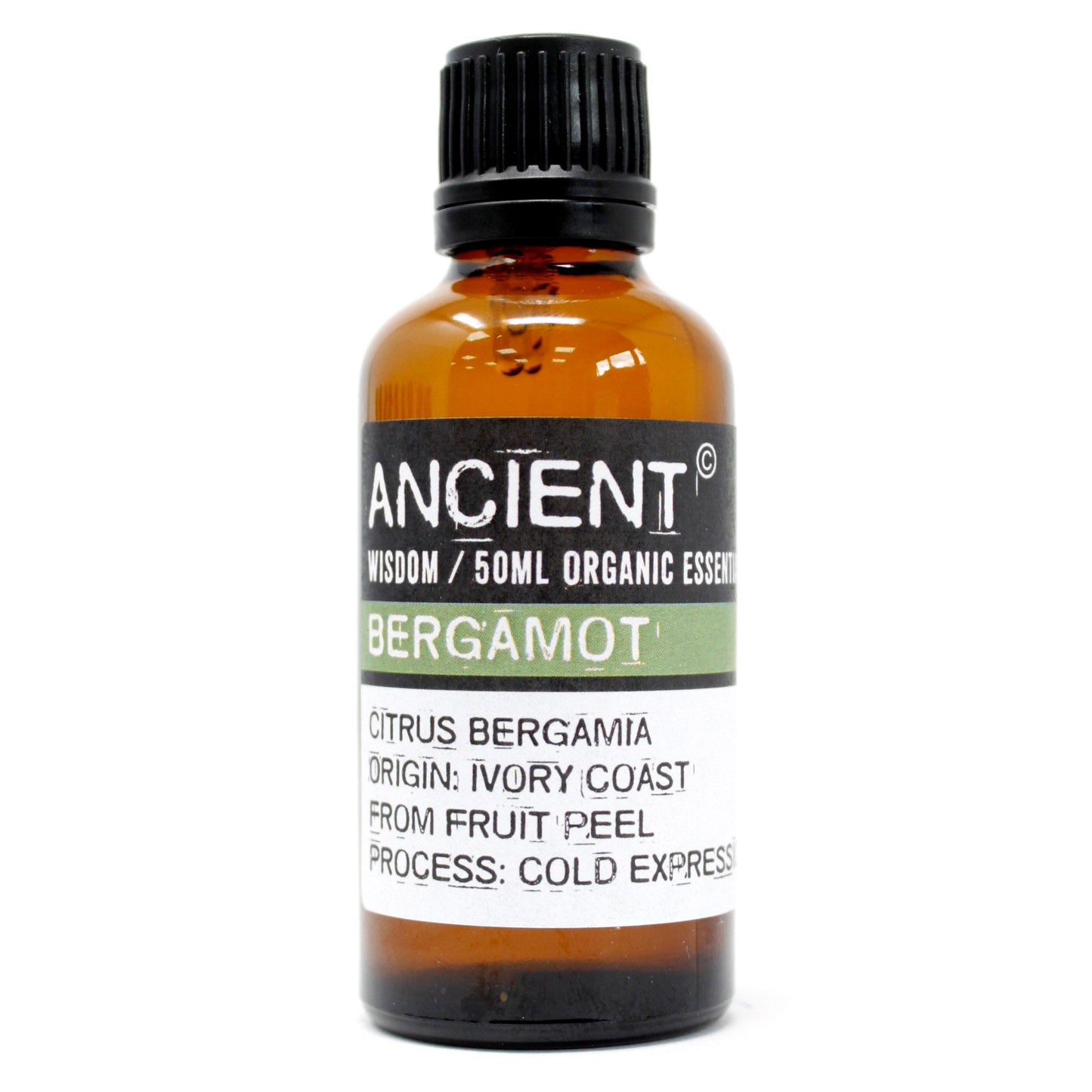 Organic Bergamot Essential Oil 50ml with fresh citrus and floral aroma for aromatherapy and home fragrance.