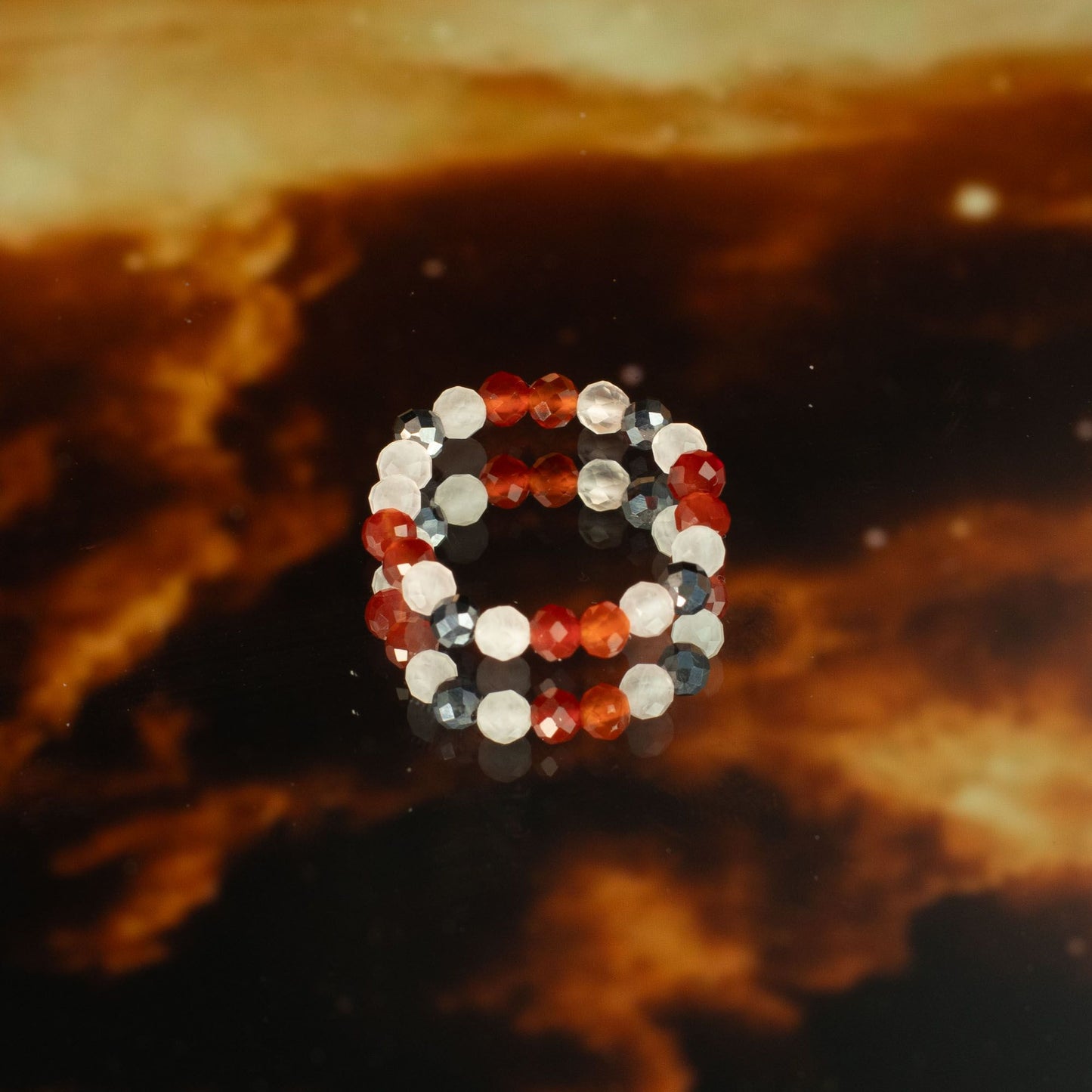 Nymph Spirit Gemstone Ring Set - Love & Flame