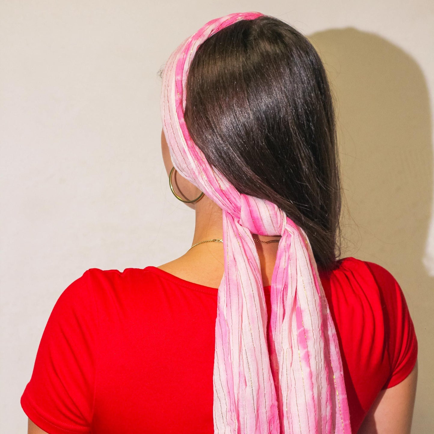 Nomad Sari Party Shine Scarf – Perfect Pink (180×50cm)