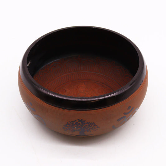 Earth Powder Singing Bowl - Clay Om Buddha