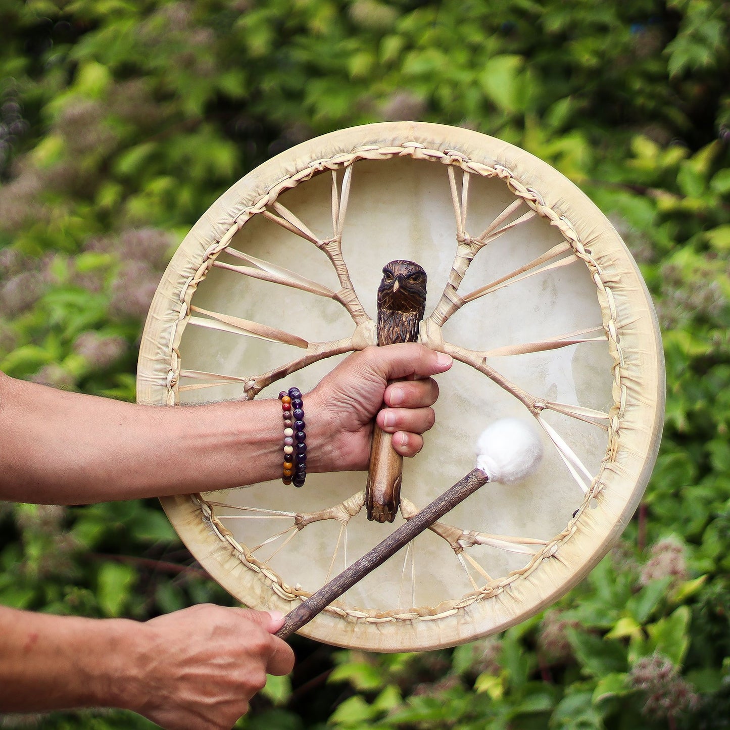 Spirit of the Eagle - Shaman Drum & Stick - Tunable