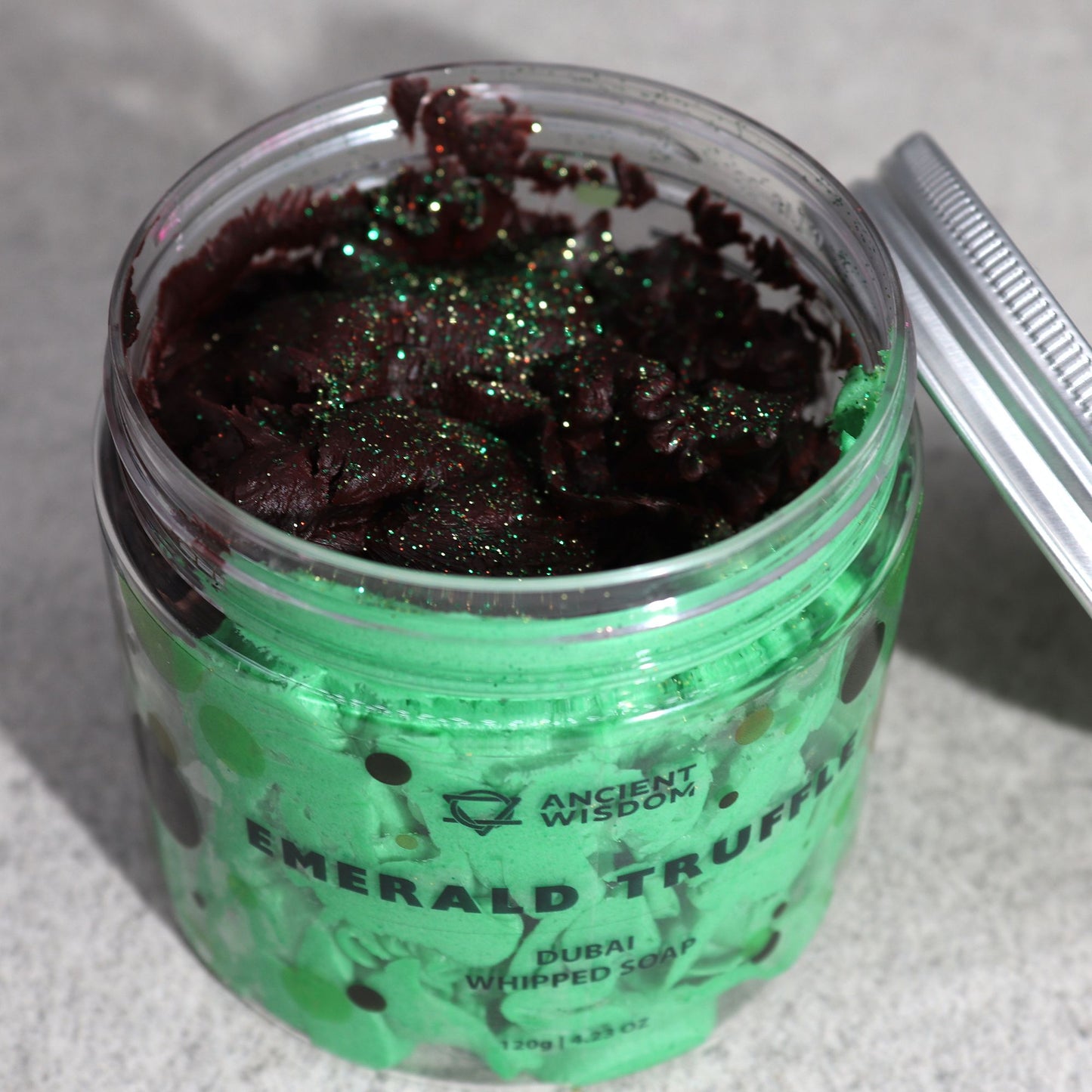 Dubai Emerald Truffle Whipped Soap 120g rich gourmand whipped body cleanser