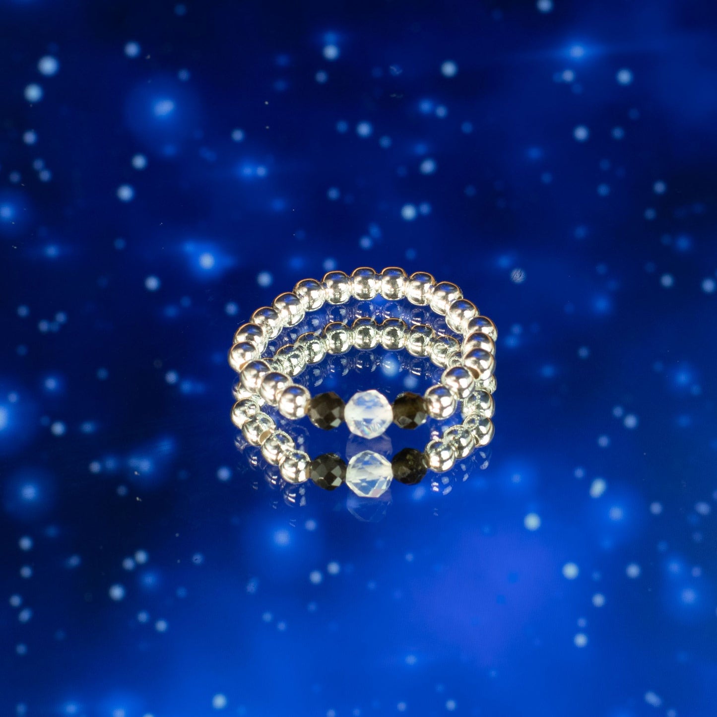 Nymph Spirit Gemstone Ring Set - Northern Lights