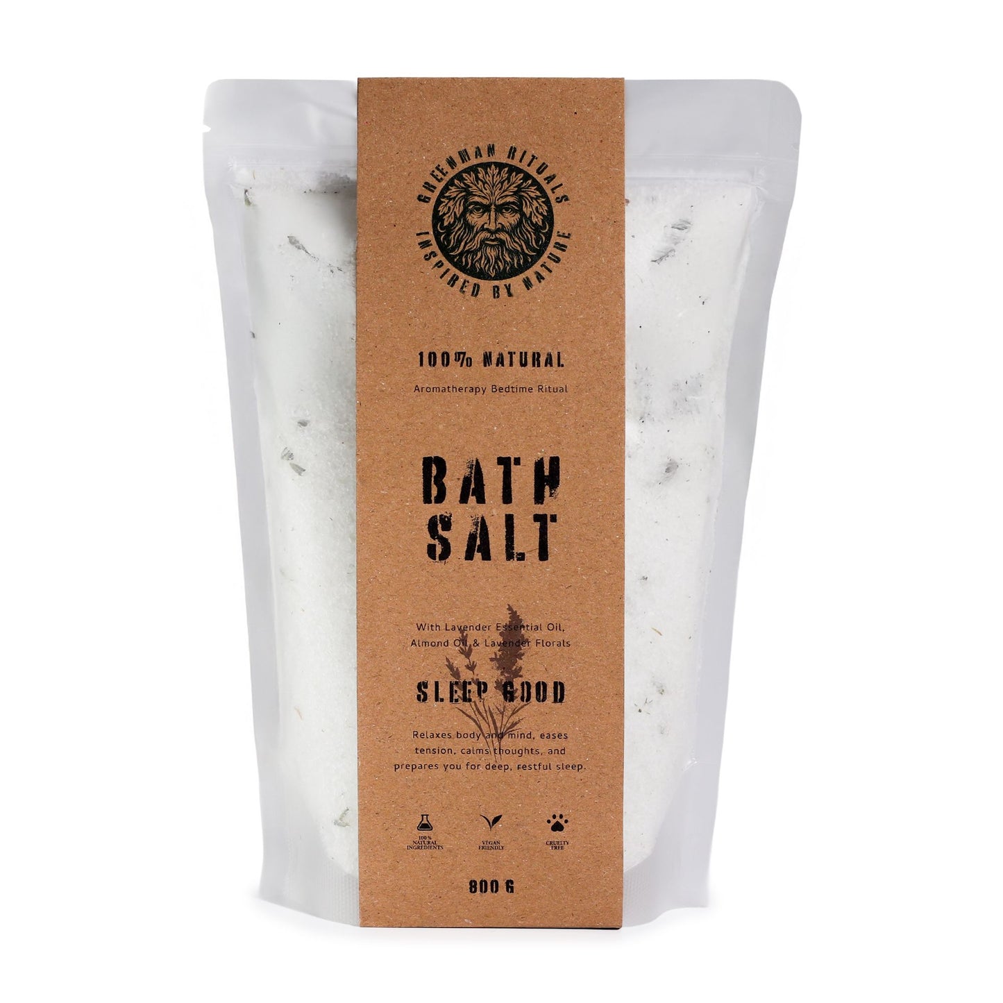 Greenman Rituals Lavender Aromatherapy Epsom Bath Salt Sleep Good 800g