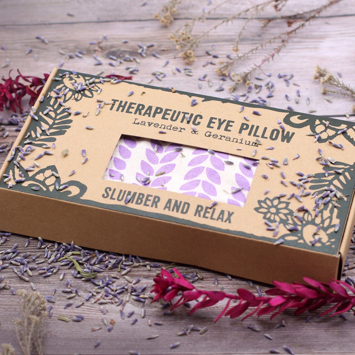 Agnes + Cat Eye Pillow Slumber & Relax lavender and geranium scented eye pillow