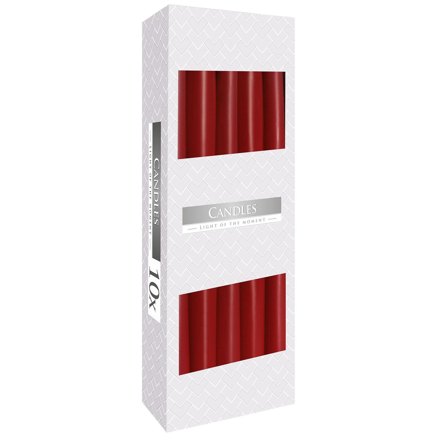 Burgundy taper candle 24.5cm paraffin wax ritual candle with approx 7 hour burn time
