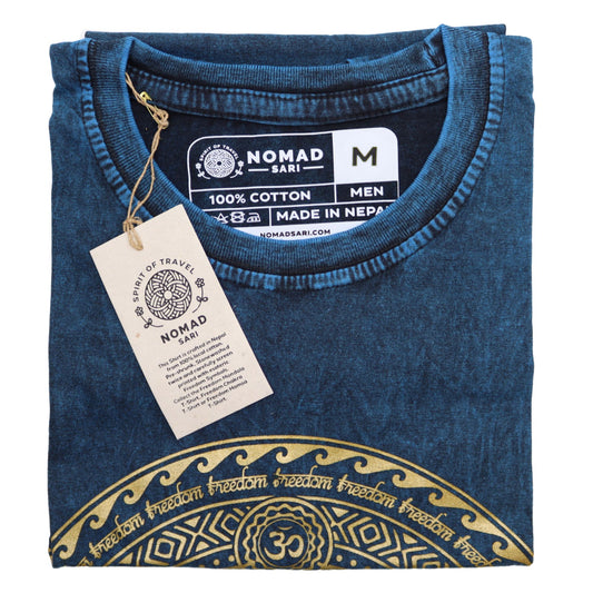 Medium Stone Washed T-Shirt - Chakra - Blue