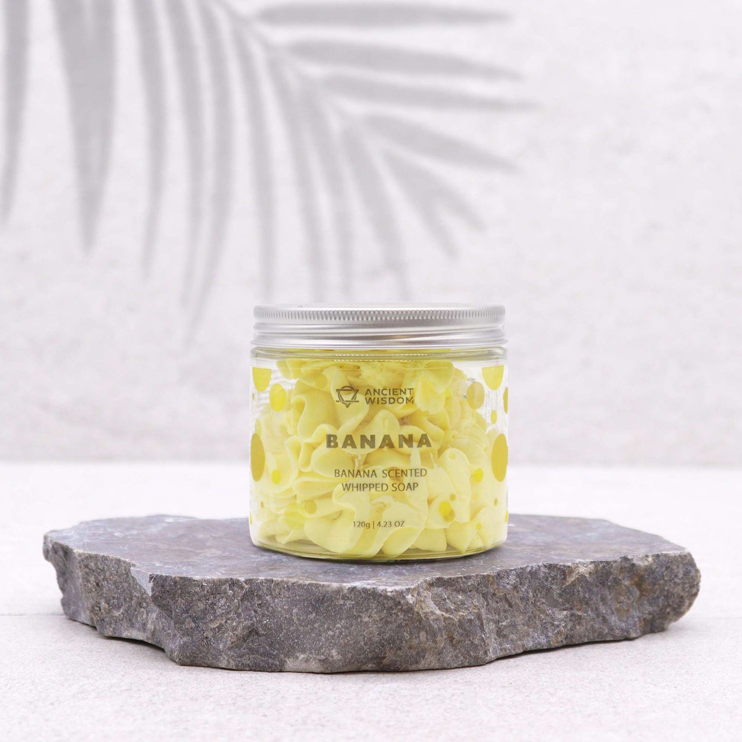 Banana Whipped Soap 120g fruity whipped body soap with creamy texture