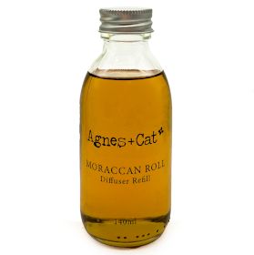 Agnes + Cat Moroccan Roll reed diffuser refill 150ml with warm citrus floral woody fragrance