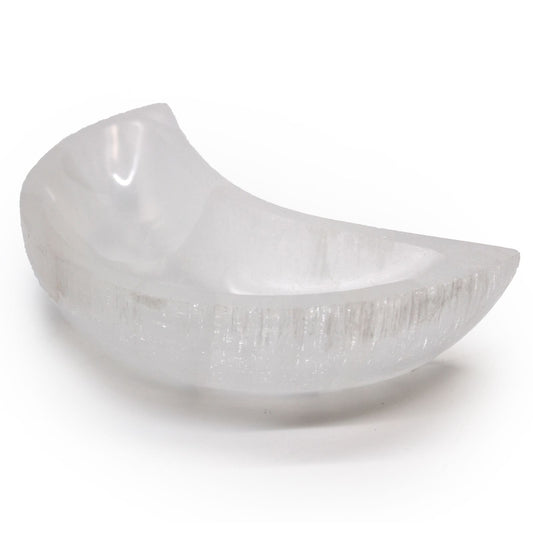 Selenite Moon Bowl Large