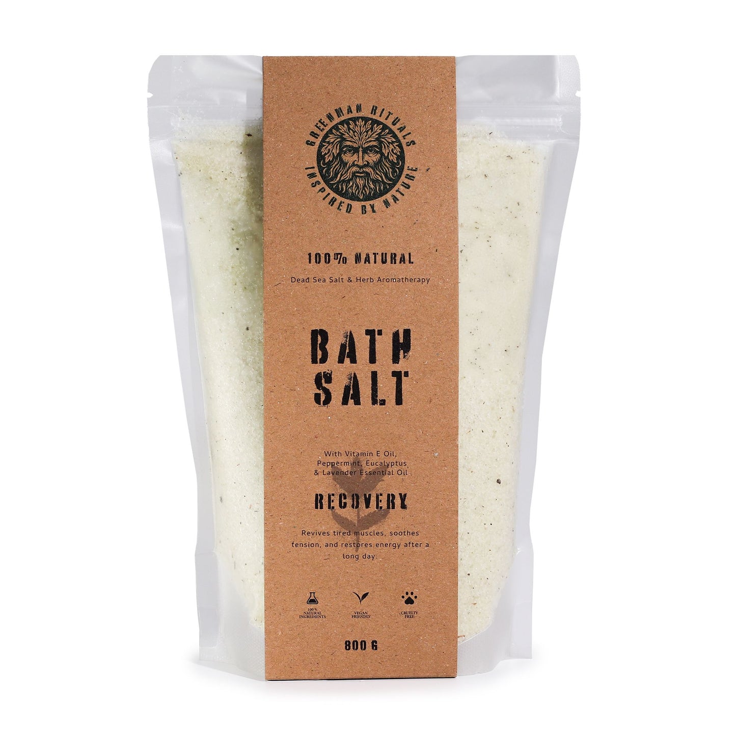 Greenman Rituals Menthol Aromatherapy Epsom Bath Salt Recovery 800g