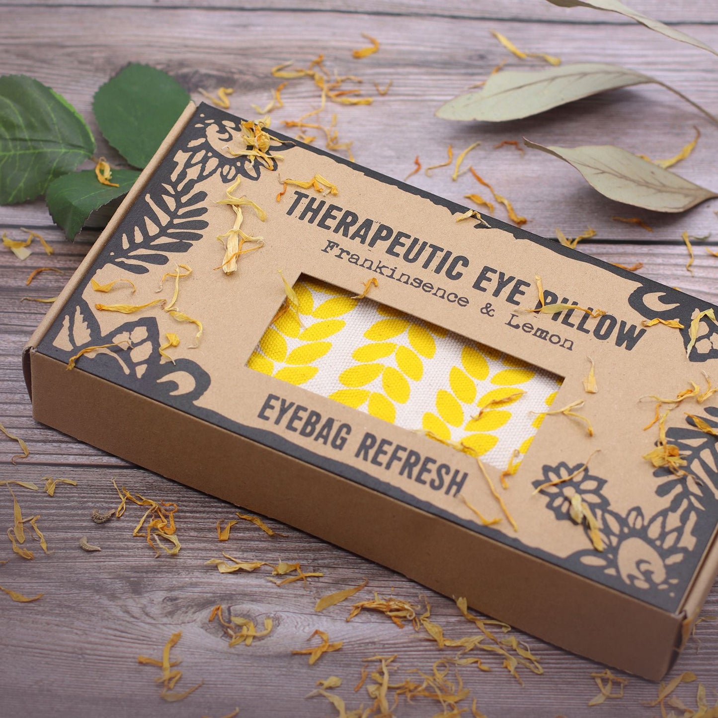 Agnes + Cat Eye Pillow Eyebag Refresh peppermint and rosemary scented linseed eye pillow