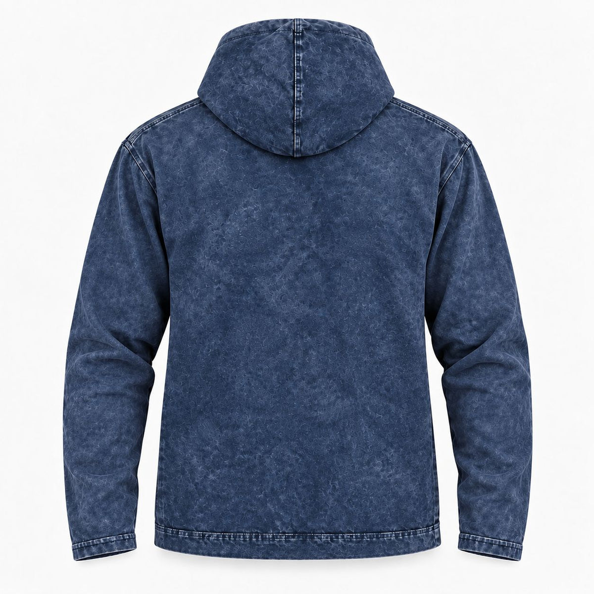 Small Stone Washed Hoody Shirt Kangaroo Pocket - Dusty Lavender