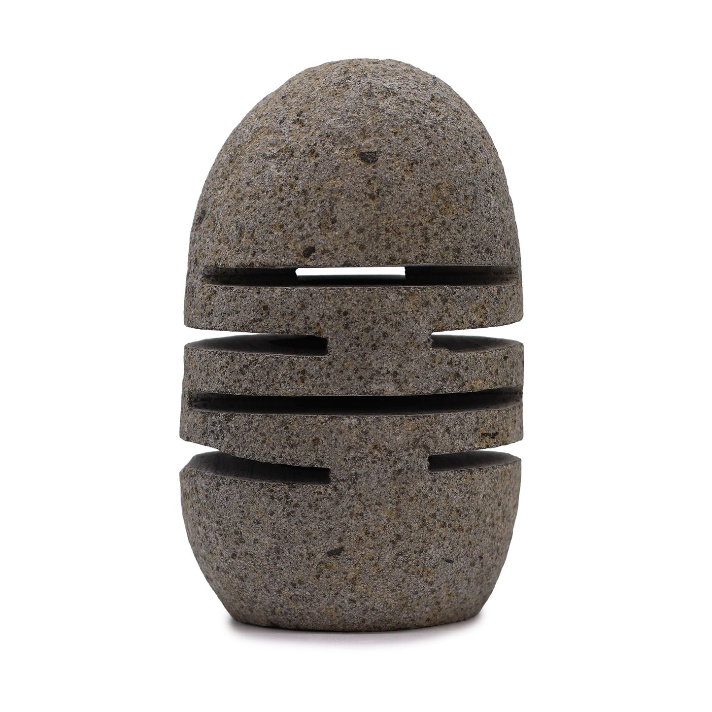 Natural riverstone candle holder standing stone cut tall hand carved ambient lighting decor
