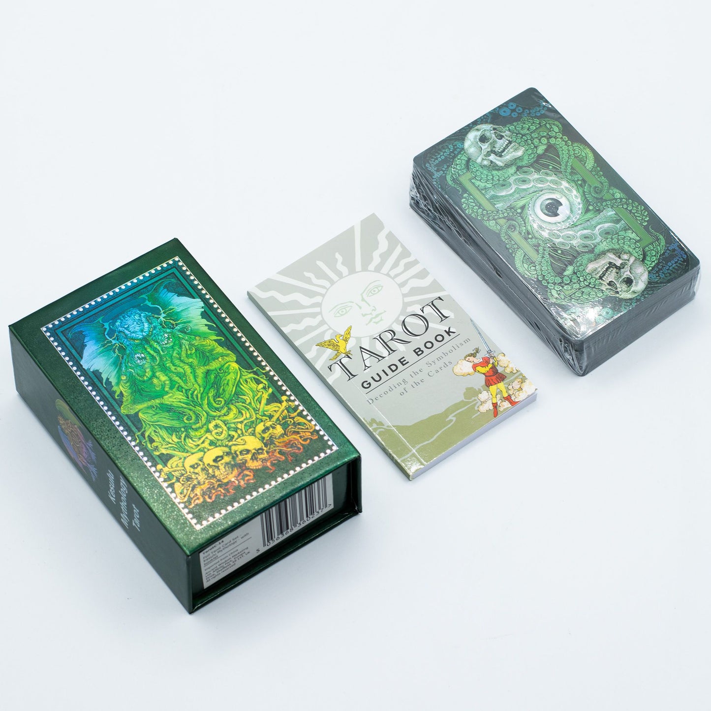 Foil Tarot Card Set – Kesulu Mythology with Booklet – 78-card myth-inspired foil tarot deck with booklet and decorative box