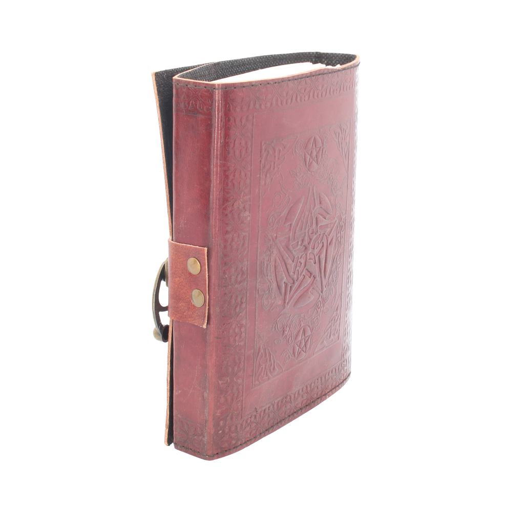 Pentagram Leather Journal w/lock 15 x 21cm