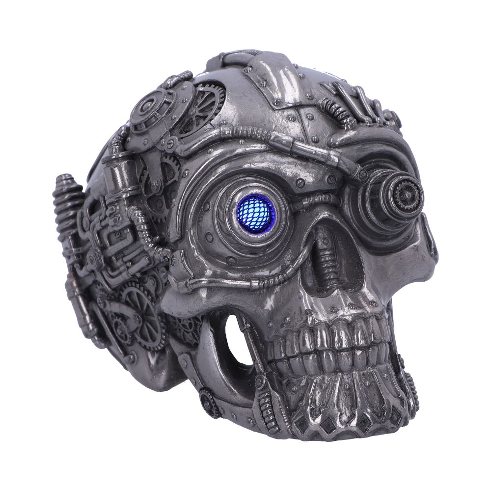 Cybertron 16.5cm – futuristic mechanical skull figurine – boho spiritual home décor UK