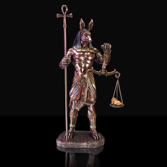 Anubis Guardian of Tombs Bronzed Figurine